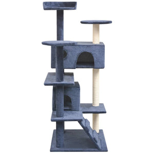 vidaXL Cat Tree Sisal 125 cm Dark Blue