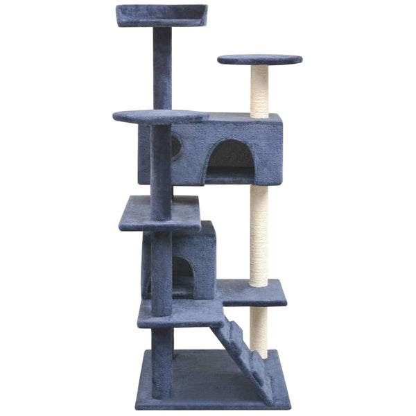 vidaXL Cat Tree Sisal 125 cm Dark Blue