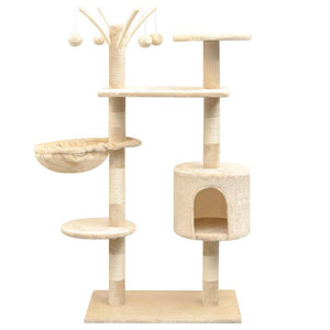 vidaXL Cat Scratching Tree 125 cm Beige