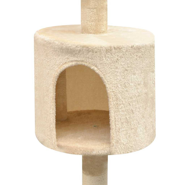 vidaXL Cat Scratching Tree 125 cm Beige