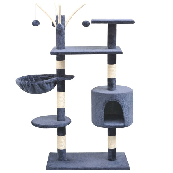 vidaXL Cat Scratching Tree 125 cm Dark Blue