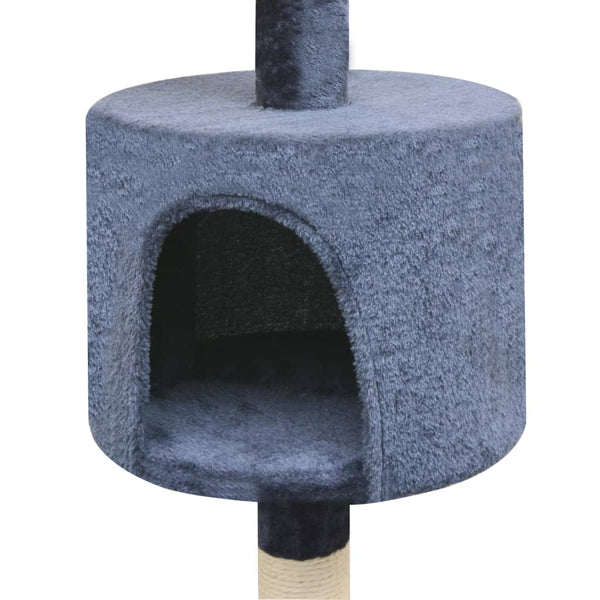 vidaXL Cat Scratching Tree 125 cm Dark Blue
