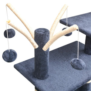 vidaXL Cat Scratching Tree 125 cm Dark Blue