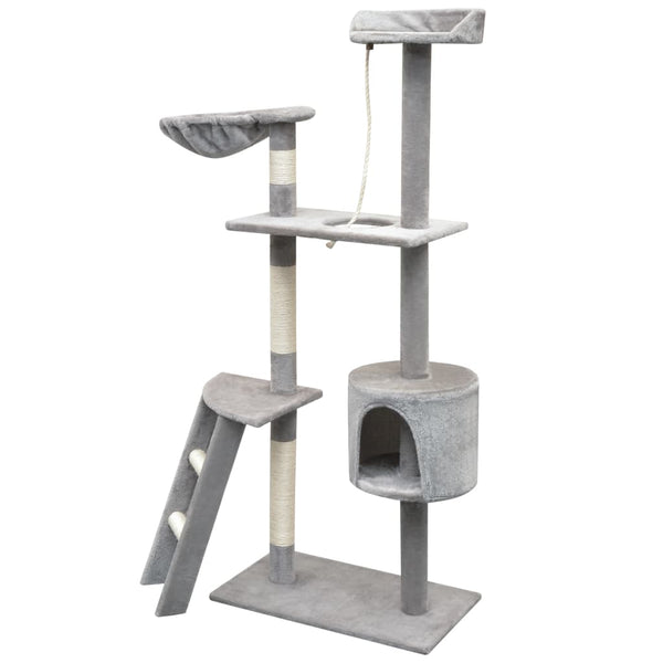 vidaXL Cat Scratching Tree 150 cm Grey