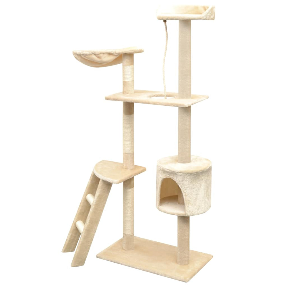 vidaXL Cat Scratching Post Sisal 150 cm Beige