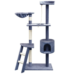 vidaXL Cat Scratching Tree Sisal 150 cm Dark Blue