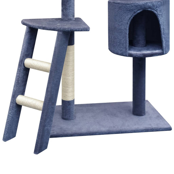 vidaXL Cat Scratching Tree Sisal 150 cm Dark Blue