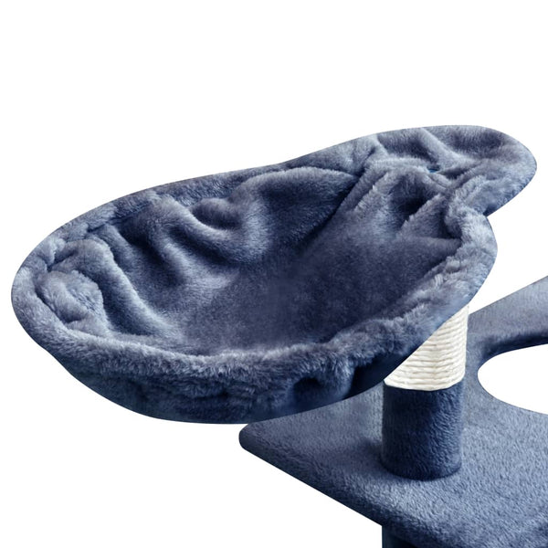vidaXL Cat Scratching Tree Sisal 150 cm Dark Blue