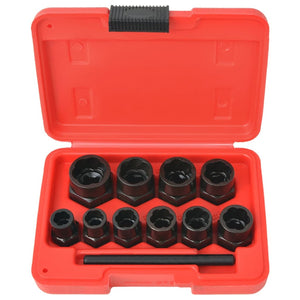 vidaXL 11-piece screw extractor set for damaged screws/nuts