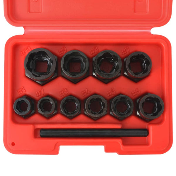 vidaXL 11-piece screw extractor set for damaged screws/nuts
