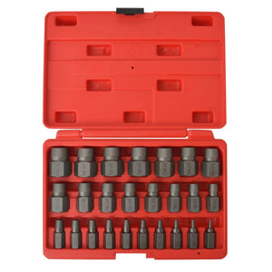 vidaXL 25-Piece Spline Screw Extractor Set Steel