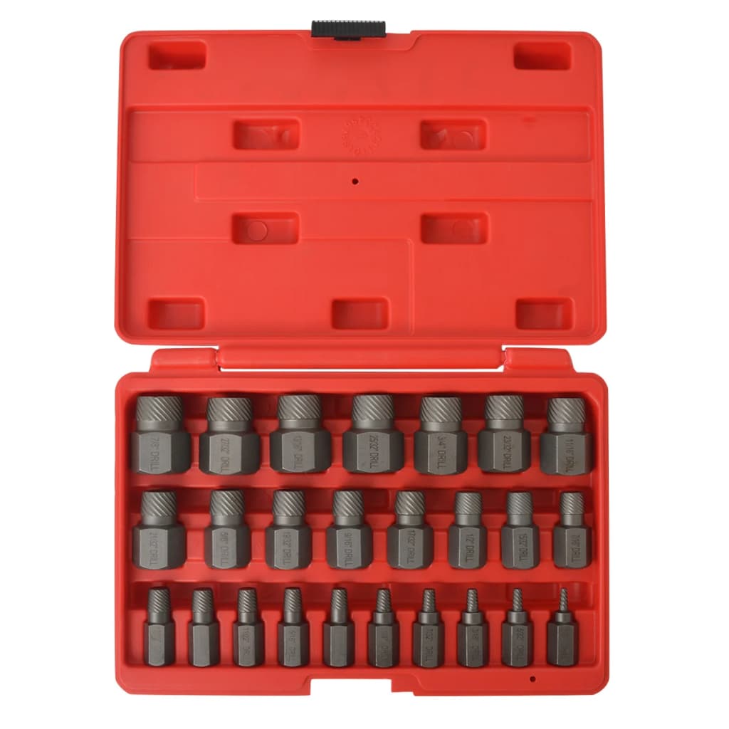 vidaXL 25-Piece Spline Screw Extractor Set Steel