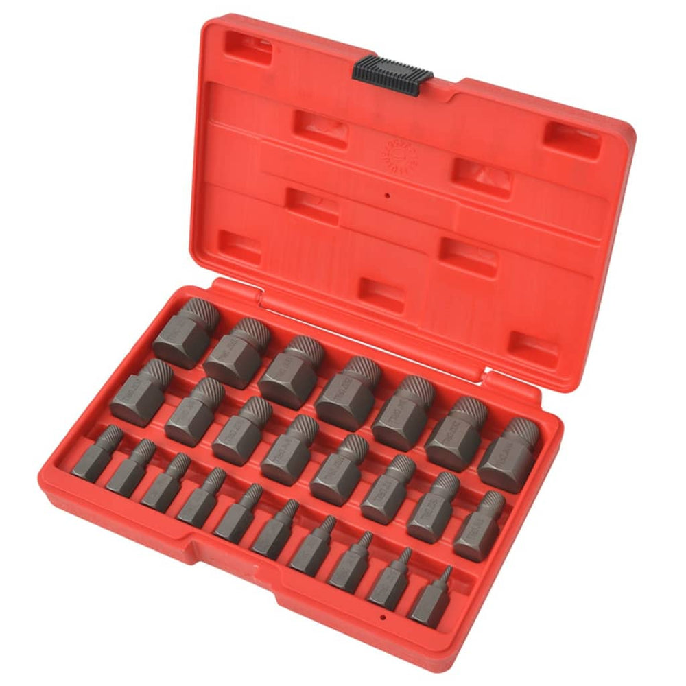 vidaXL 25-Piece Spline Screw Extractor Set Steel