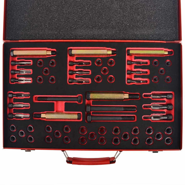 vidaXL Glow Plug Thread Repair Kit 63-piece M8 M9 M10 M12
