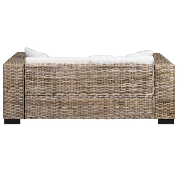 vidaXL 2-Seater Sofa Real Rattan