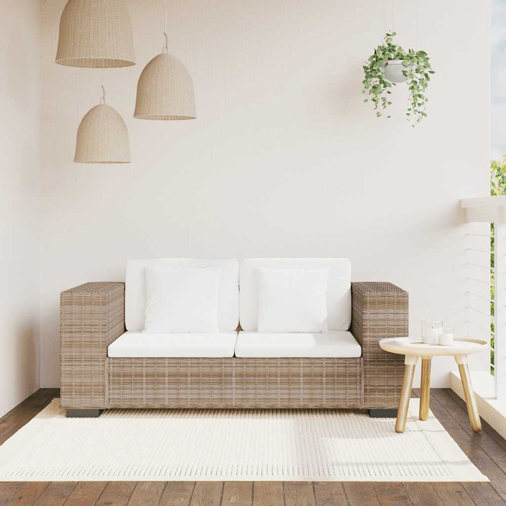 vidaXL 2-Seater Sofa Real Rattan