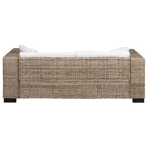 vidaXL 3-Seater Sofa Genuine Rattan