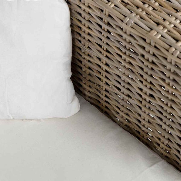 vidaXL 3-Seater Sofa Genuine Rattan