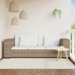vidaXL 3-Seater Sofa Genuine Rattan