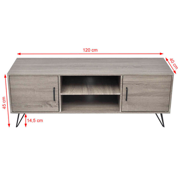 vidaXL TV Cabinet Grey 120x40x45 cm Grey