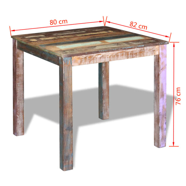 vidaXL Dining Table Reclaimed Solid Wood 80x82x76 cm