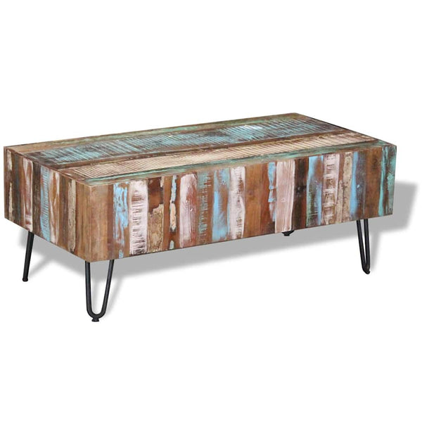vidaXL Coffee Table Reclaimed Solid Wood 100x50x38 cm