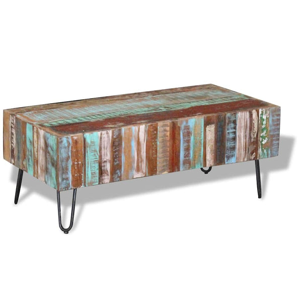 vidaXL Coffee Table Reclaimed Solid Wood 100x50x38 cm