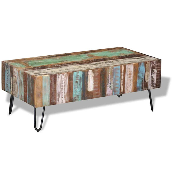 vidaXL Coffee Table Reclaimed Solid Wood 100x50x38 cm