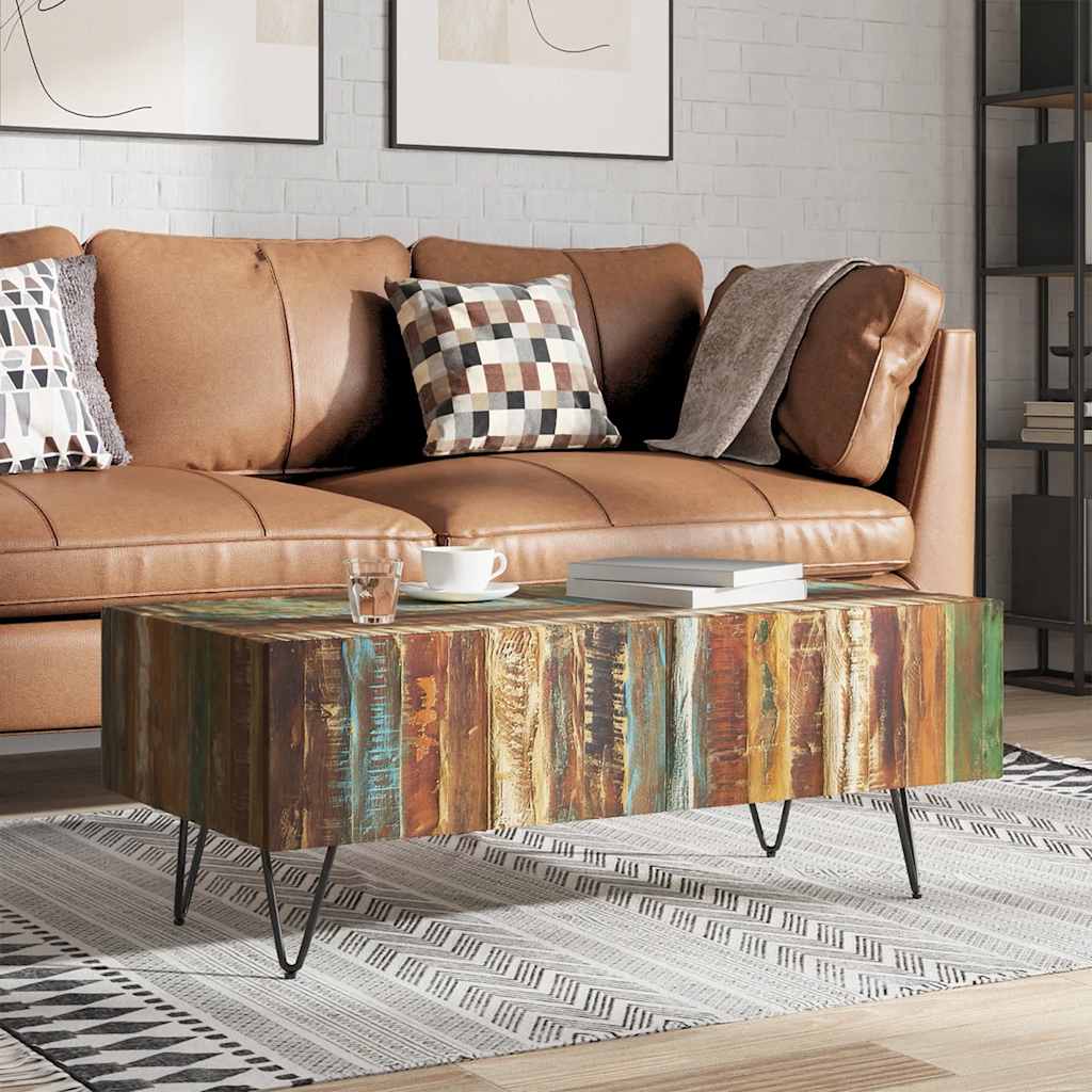 vidaXL Coffee Table Reclaimed Solid Wood 100x50x38 cm
