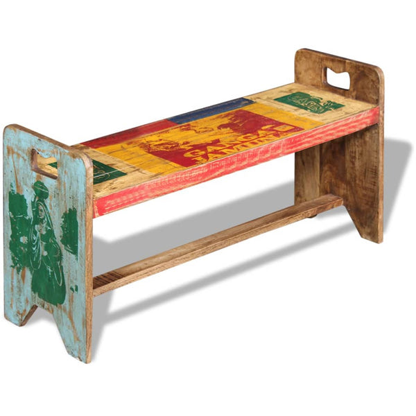 vidaXL Bench Cola Reclaimed Wood 100x30x50 cm
