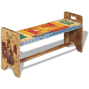 vidaXL Bench Cola Reclaimed Wood 100x30x50 cm