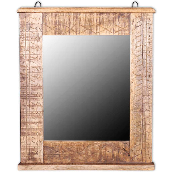vidaXL Bathroom Cabinet with Mirror Solid Mango Wood
