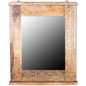 vidaXL Bathroom Cabinet with Mirror Solid Mango Wood