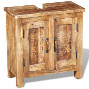 vidaXL Bathroom Cabinet with Mirror Solid Mango Wood