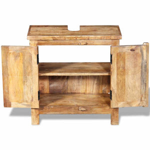 vidaXL Bathroom Cabinet with Mirror Solid Mango Wood