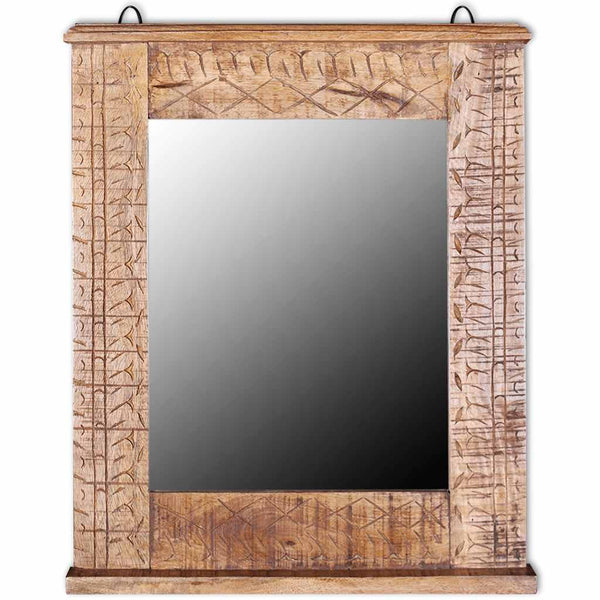 vidaXL Bathroom Cabinet with Mirror Solid Mango Wood