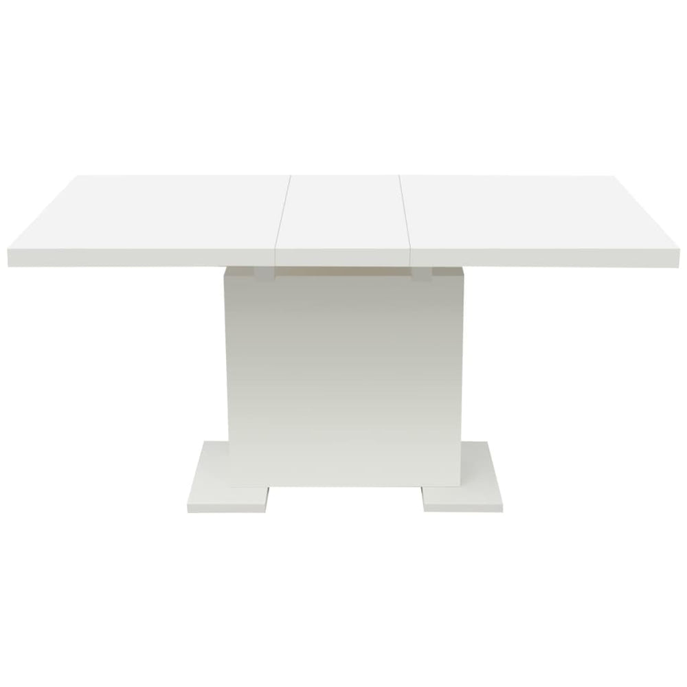 vidaXL Extendable Dining Table High Gloss White