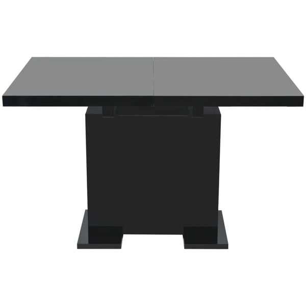 vidaXL Extendable Dining Table High Gloss Black