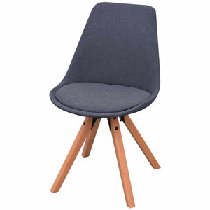 vidaXL Dining Chairs 2 pcs Dark Grey Fabric