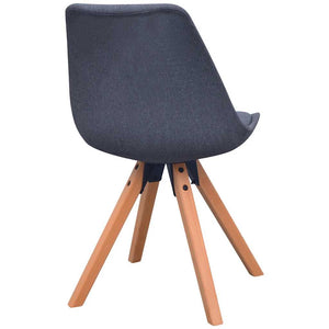 vidaXL Dining Chairs 2 pcs Dark Grey Fabric