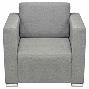 vidaXL Armchair Light Grey Fabric