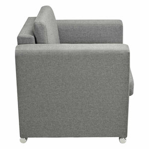 vidaXL Armchair Light Grey Fabric
