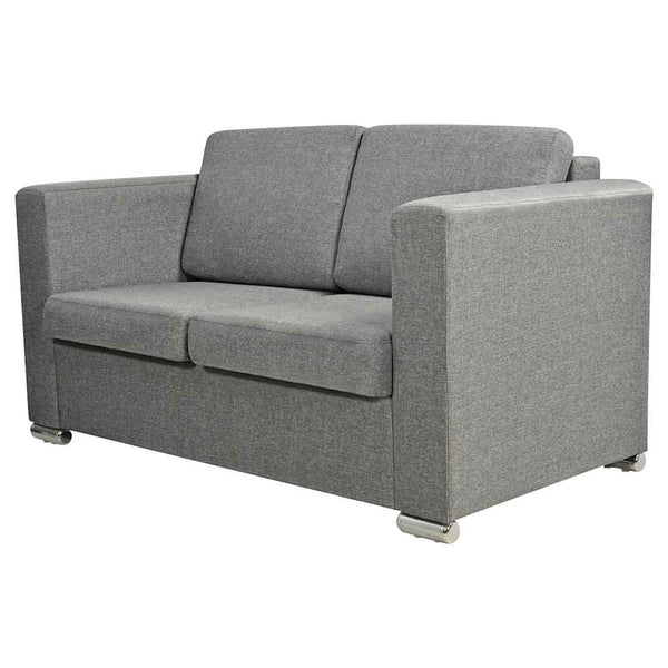 vidaXL 2-Seater Sofa Fabric Light Grey