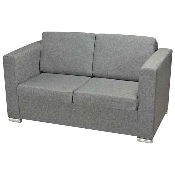 vidaXL 2-Seater Sofa Fabric Light Grey