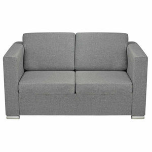 vidaXL 2-Seater Sofa Fabric Light Grey