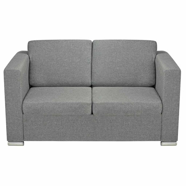 vidaXL 2-Seater Sofa Fabric Light Grey