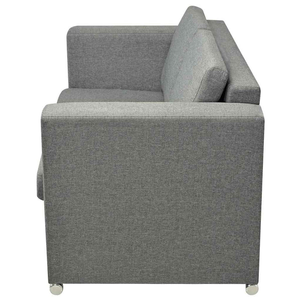 vidaXL 2-Seater Sofa Fabric Light Grey