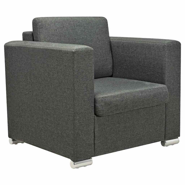 vidaXL Armchair Dark Grey Fabric
