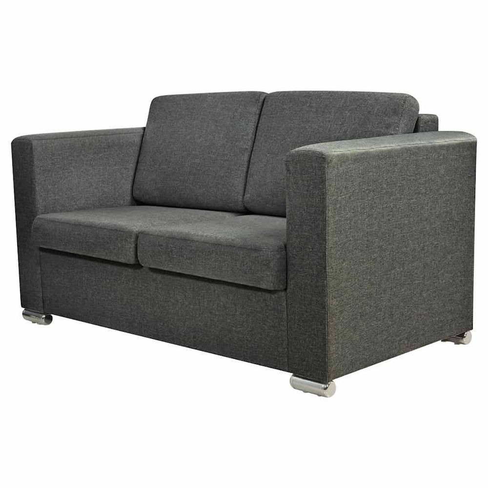 vidaXL 2-Seater Sofa Fabric Dark Grey