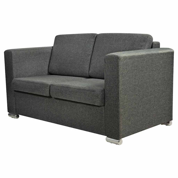 vidaXL 2-Seater Sofa Fabric Dark Grey